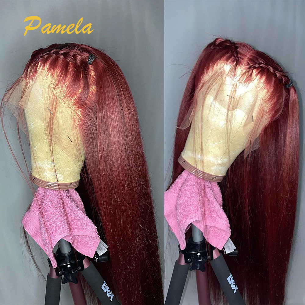 Süper Çift Çekilmiş Bordo Renk - Lace Front Wigs incelemesi ve fiyatı
