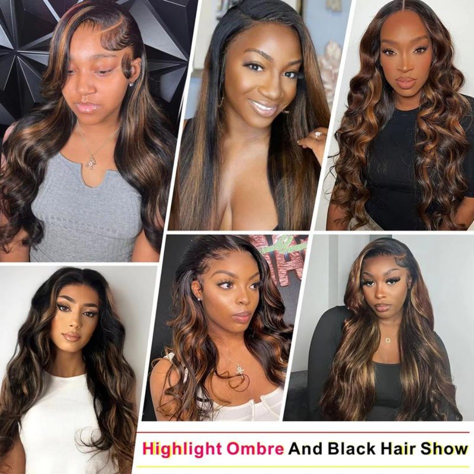P1B30 Highlight Ombre Vücut Da - Hd Lace Frontal Wig Human Hair Pre Plucked incelemesi ve fiyatı